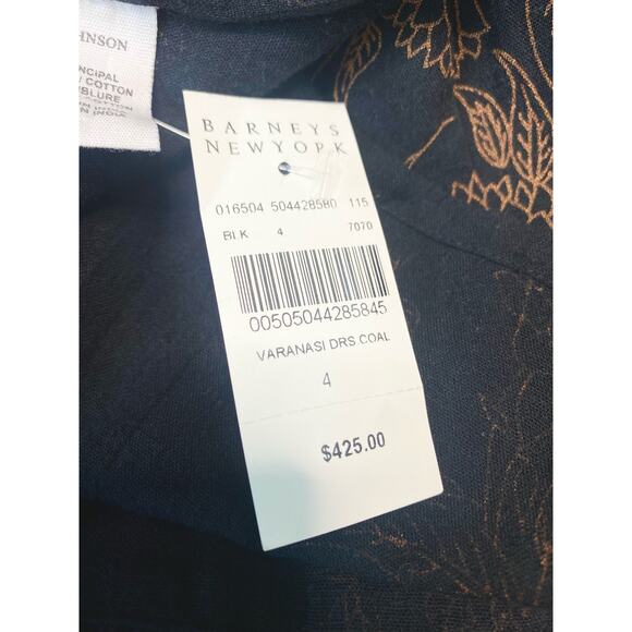 ULLA JOHNSON Varanasi Black Floral Long Sleeve Cotton Maxi Dress NWT US 4 - Picture 16 of 16